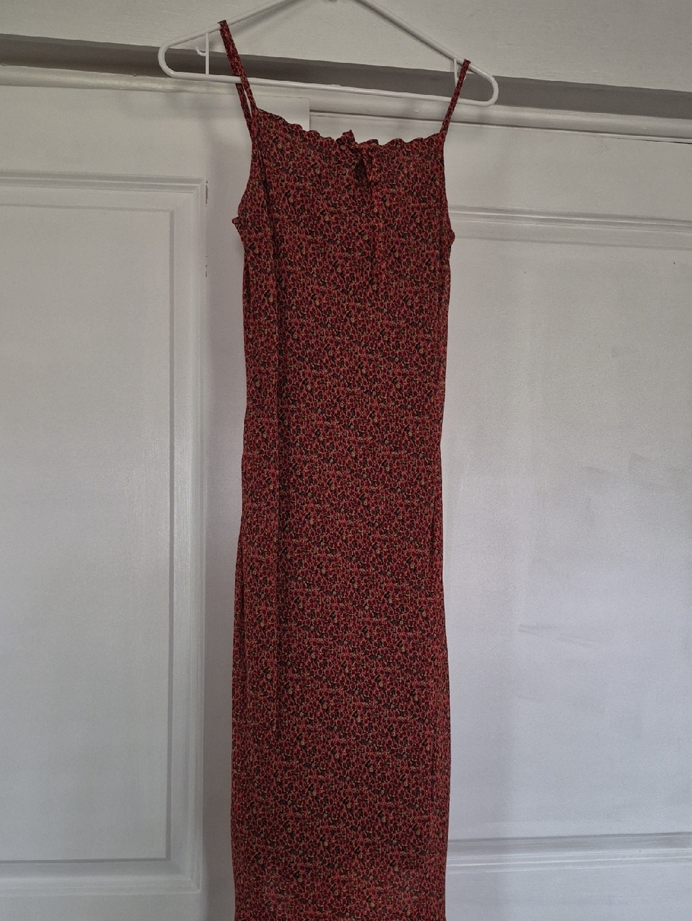 Petite Sophisticate Red Floral Maxi Slip Dress